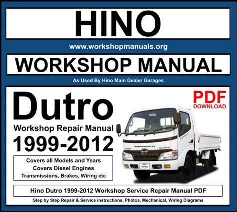 hino dutro sosc workshop repair manual PDF